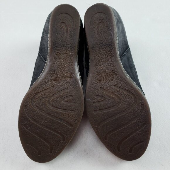 Dansko Leyla Hidden Wedge Ankle Boot Womens 7.5-8 EU 38 Black Leather Side Zip - Picture 9 of 11